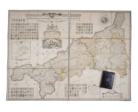 Martyn (John) A New and Accurate Map of the County of Cornwall, from an actual Survey, Second edition with additions, large s