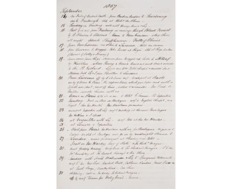 Ireland.- Anderson (Sir Samuel Lee, lawyer and secret-service administrator, 1837-86) Diary, autograph manuscript, c. 180pp. 