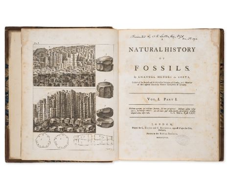 Paleontology.- Mendes da Costa (Emanuel) A Natural History of Fossils, Vol. 1. Part 1 [all published], first edition, first i