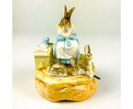 Depicting Mrs. Rabbit and her little ones at home. Plays tune "Home, Sweet Home." Schmid and F. Warne &amp; Co backstamps and