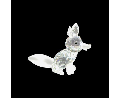 Clear body with frosted nose, feet and tail. Black button eyes and nose. Swarovski backstamp. 7629 070 000. This item has its