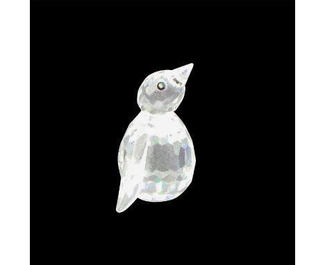 Clear, faceted body and head. Black button eyes. Swarovski backstamp. 7661 033 000. This item has its original box: 3.25"L x 