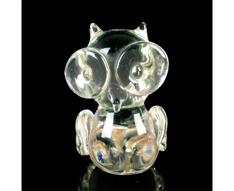 Whimsical paperweight designed in a minimalist design of Owl with big eyes.This item has no reserve. Dimensions: 4"L x 2.5"Hb