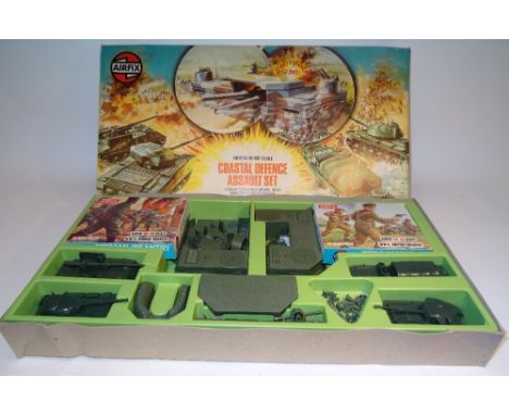 Airfix Boxed 1/76 scale Playsets and Buildings Playsets with integral figures: Coastal Defence Assault, Beachhead, Caesar's G
