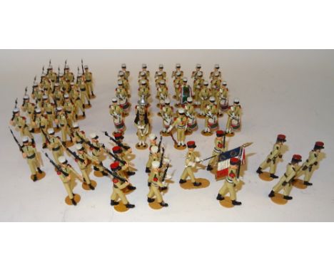 All the Queen's Men French Foreign Legion modern day, with Drum, Bugle and Fife band, Colours and Escort, with Officers (E-VG