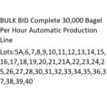 Complete 30,000 Bagel Per Hour Automatic Production Line Including Make Up Lines #1 and #2, Bamak Au
