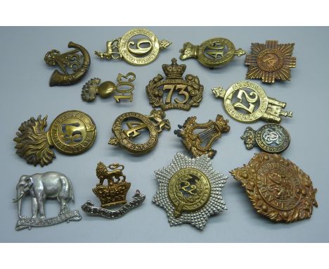 Victorian British Army cap badges 