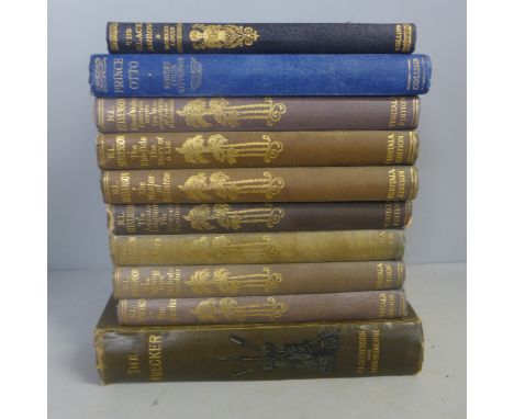 Ten volumes, Robert Louis Stevenson, The Wrecker, Prince Otto, The Black Arrow and others 