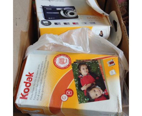 KODAK PHOTO PRINT PAPER & BOX OF CDs