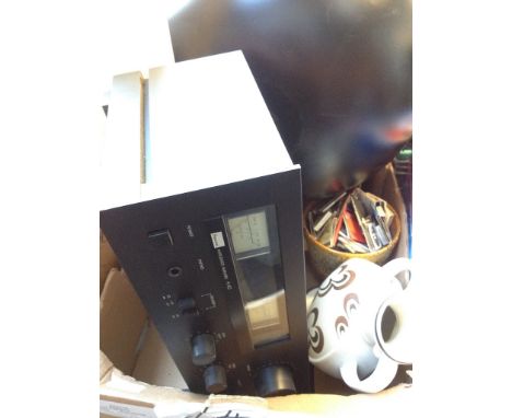 BOX INCLUDING CEILING LIGHT FITTING, POSTER ETC.