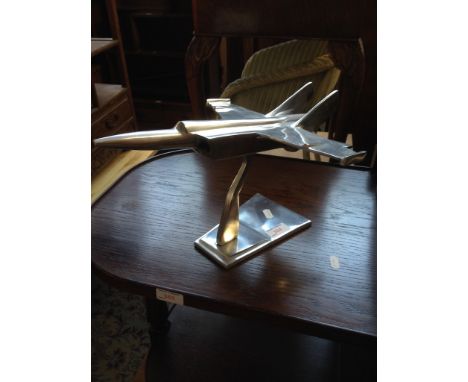 STAINLESS STEEL MODEL FIGHTER JET L38CM