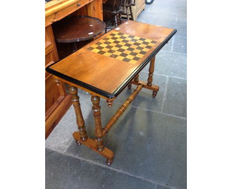 CHESS TOP RECTANGULAR TABLE. L88CM