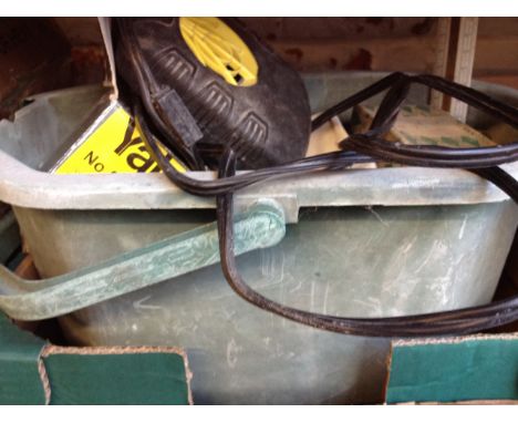 BOX OF TOOLS & BOXES OF SCREWS ETC.