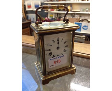 BRASS CARRIAGE CLOCK   C