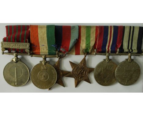 Group to 3335044 L/NK Pargat Singh, Sikh R. India GSM with Jammu and Kashmir 1947-48 clasp, India Independence Medal, 1939-45