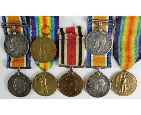 WW1 Burge family medals - GV Special Constabulary Medal (William C Burge), BWM (SE-14165 Pte E G Burge AVC), BWM &amp; Victor