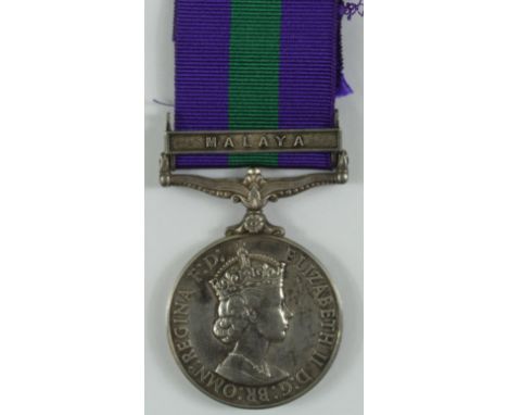 GSM ERII Malaya to 22838963 Tpr J K Jackson 11th hussars