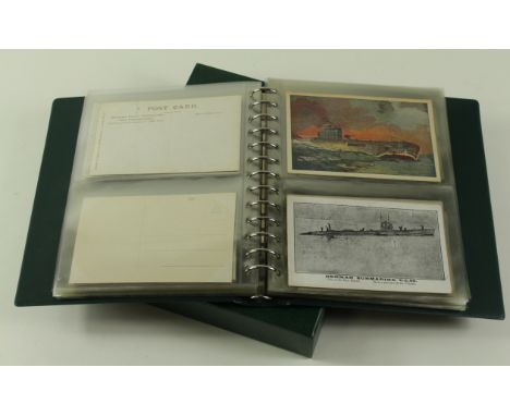 Shipping p/c's. Extensive &amp; valuable collection in green album of submarines and sinkings. Featuring mainly British, also