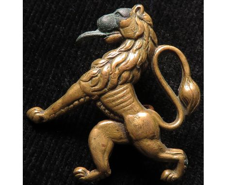 Badge, original Belgian Army in Exile (Free Belgium Forces) brass cap badge - British version 