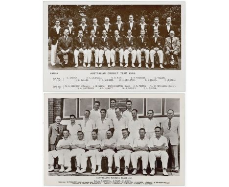Cricket, Australian 1948 team &amp; touring team 1948, both with Bradman R/P &nbsp;  (2)