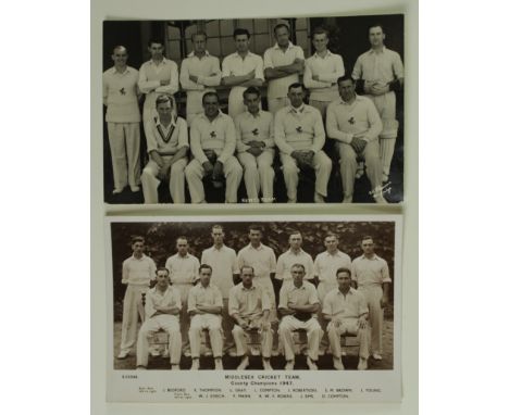 Cricket, Kent team &amp; Middlesex team 1947 R/P (2)