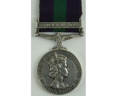 GSM ERII with Malaya clasp to 22986223 Pte K Sorsby East York’s