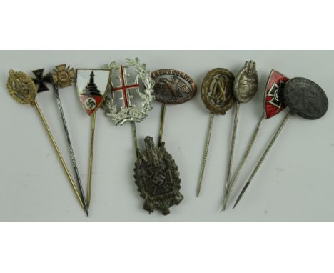 German WW2 collection of stick pins various types  (10)