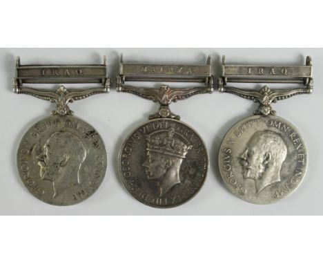 GSM GV with Iraq clasps to 746 Balla Ram 2-119 INF, and 1501 Sepoy Shera 2-6-R Jat L.I. And GVI GSM with Malaya clasp to 1667