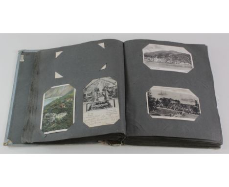 Large grey album housing original mixed vintage collection, shipping (including Olympic) &amp; football noted, worth a look &