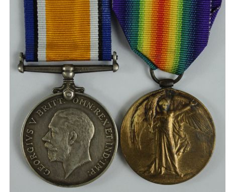 BWM &amp; Victory Medals to G-66844 Pte J K Lawn The Queens Regt.  (2)