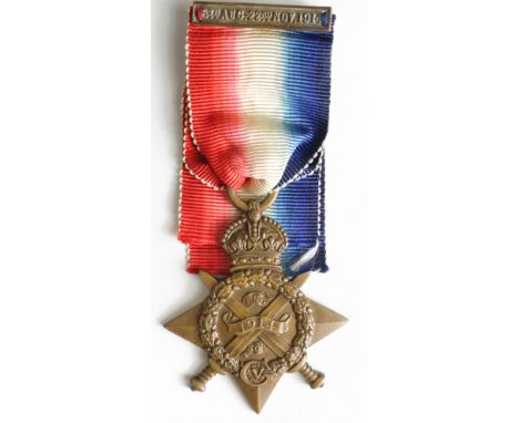 1914 Star with Aug - Nov clasp named to 3-7407 Pte J Ivison 2/York R. Also entitled to the Silver War Badge for Wounds.  (1)