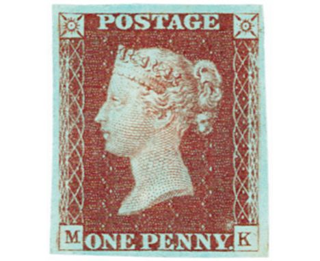 GB - 1841 Penny Red Plate 59 (M-K) mounted mint, appears regummed. Four good margins, no thins or creases. Cat £600  Fine use