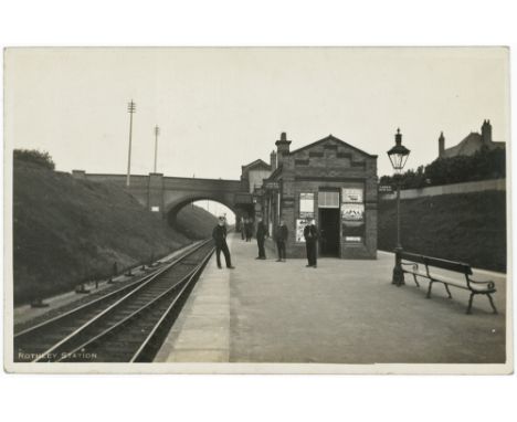 Rothley station interior with staff R/P &nbsp;  (1)