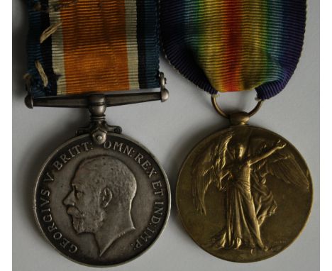 BWM &amp; Victory Medal to G-22191 Pte J P Smith The Queens R.  (2)