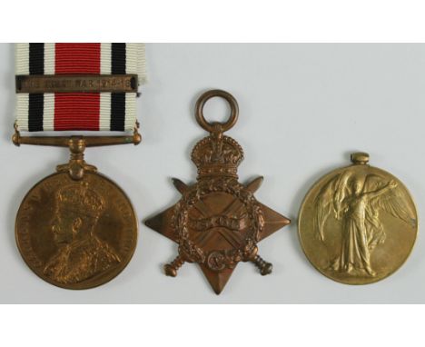 Special Constabulary Medal GV with clasp The Great War 1914-18 (Percy E. Wilson), 1915 Star (17202 Pte T Dockerty N.Staff R),