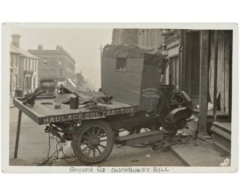 W Rogers, Haulage Contractor, lorry smash, Queens Road, Buckhurst Hill R/P &nbsp;  (1)
