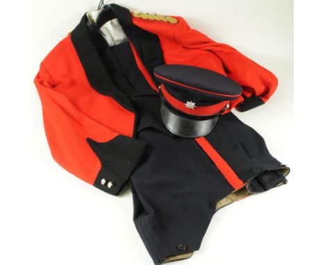 Royal Anglians Captains mess dress jacket, trousers (R J Jarvis) and hat (J Collett Ltd 1964)