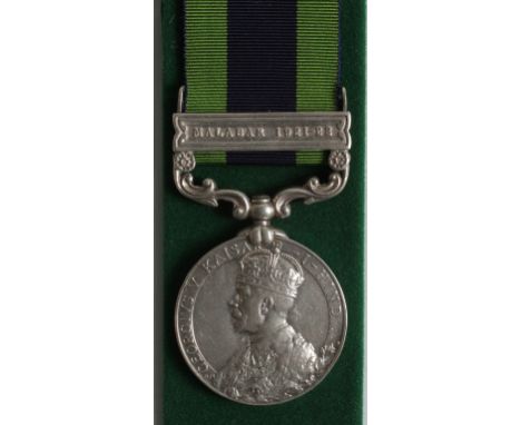 IGS GV with Malabar 1921-22 clasp, named 5820827 Pte J Cocksedge Suffolk R. Lived The Green, Hessett, Bury St Edmunds, Suffol