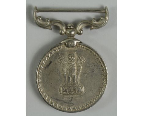 Indian Army LSGC Medal silver named to 14362686 Nk R K Pathak ARTY.