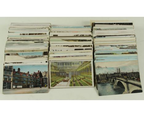 London views vintage postcards range inc RP's, in shoebox   (approx 530)