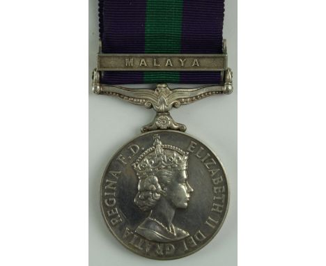 GSM ERII with Malaya clasp to 5032828 SAC R Arthur RAF