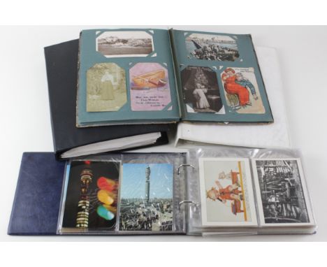 Four albums in crate, containing vintage &amp; modern mixture &nbsp;  (approx 520 cards)