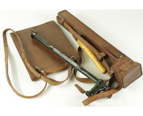 Periscope No23 R &amp; J Beck Ld 1918 with W/D Arrow stamps, some paint work retouched, with original leather case and wooden
