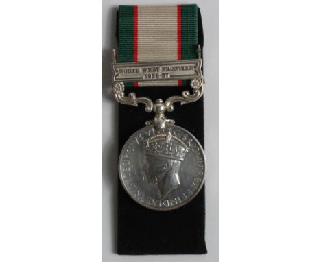 IGS GVI with North West Frontier 1936-37 clasp, named 5884125 Pte C S Hardy North'N R.  Note: he enlisted into the Northampto
