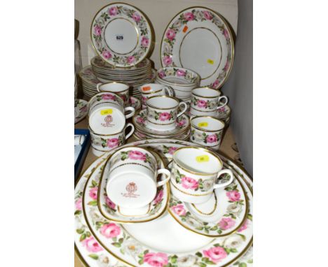 ROYAL WORCESTER 'ROYAL GARDEN' PART DINNER SERVICE, comprising eight each of the following:- 27cm dinner plates, 20cm starter