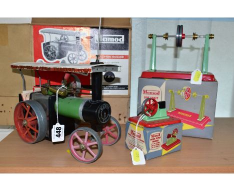 A MAMOD LIVE STEAM TRACTION ENGINE, NO. T.E.1A, not tested, playworn condition, with some fading, paint loss and wear, comple