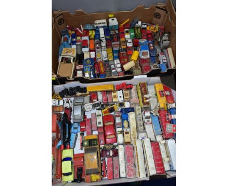 A QUANTITY OF UNBOXED AND ASSORTED PLAYWORN DIECAST VEHICLES, to include Corgi, Corgi Classics, Matchbox, Majorette, Burago, 