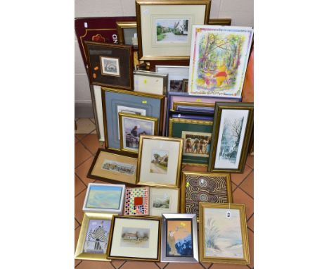 PAINTINGS AND PRINTS ETC, to include a coastal landscape oil on canvas, signed K.Cummings, coastal oil on canvas initialled K