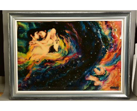 KERRY DARLNGTON (WELSH 1974) 'ROMEO AND JULIET', a limited edition 3D acrylic print of the Shakespearian lovers 104/150, sign