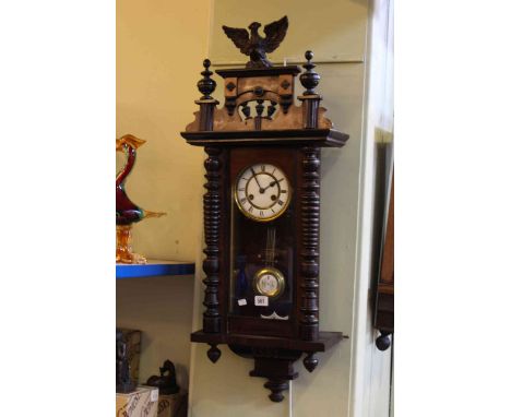 Vienna wall clock with phoenix crest